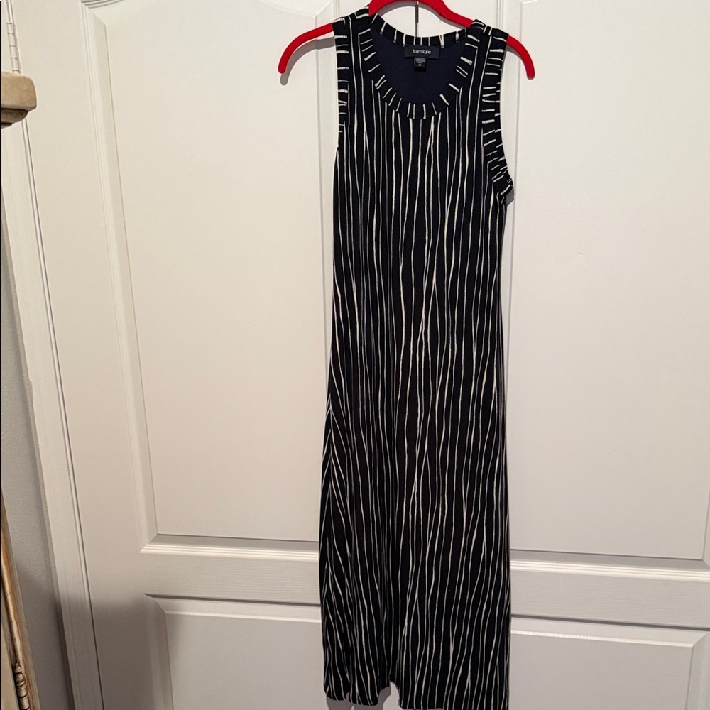 Karen Kane Black and White Striped Maxi Dress